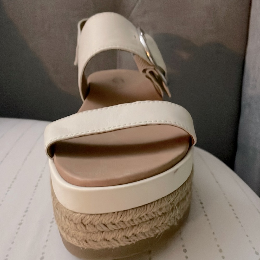 Brand new, never been worn, with box, UGG April Sandals, off white, size 6.
